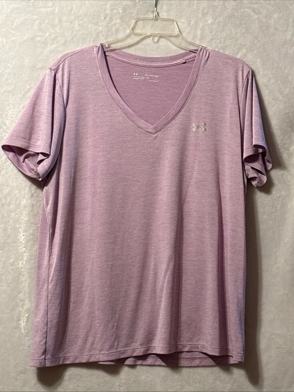 Under Armour Women's Light Lavender V-Neck Performance Tee